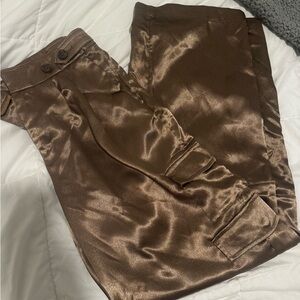 Satin Brown Pants